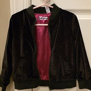 Kids Velvet Jacket with Pink Lining